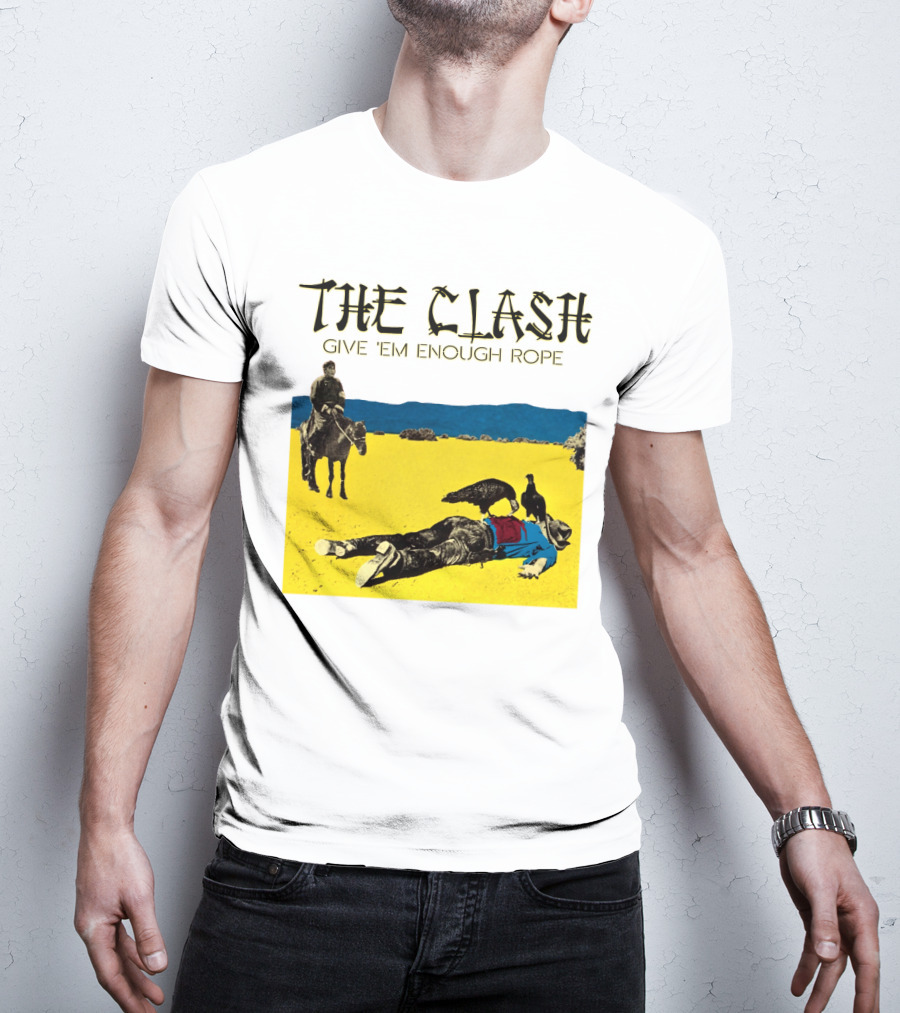 The Clash Give 'Em Enough Rope Album Cover Art With Desert Scene T-Shirt
