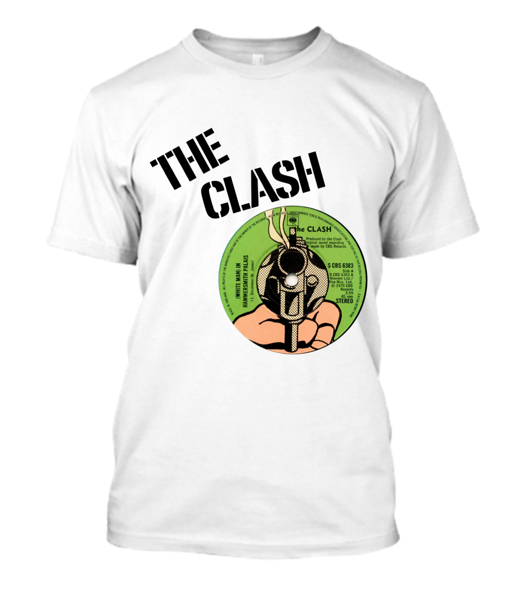 The Clash White Man In Hammersmith Palais Record Label T-Shirt