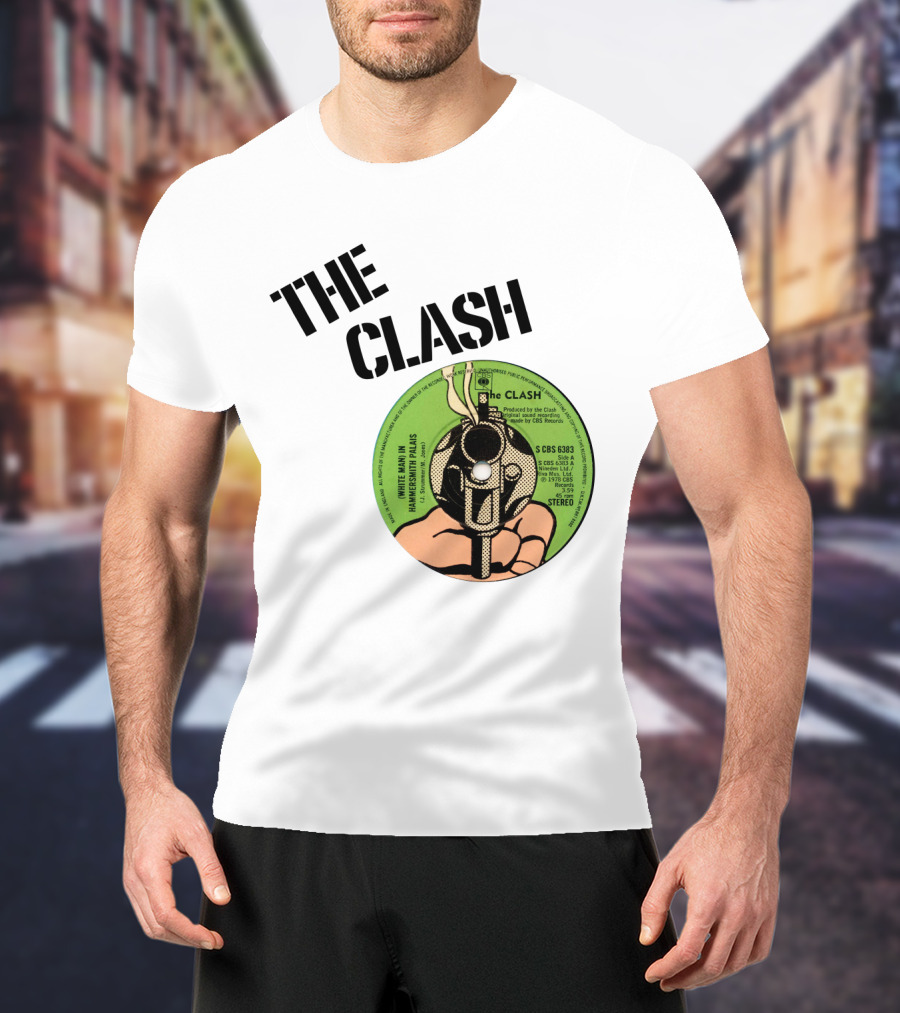 The Clash White Man In Hammersmith Palais Record Label T-Shirt