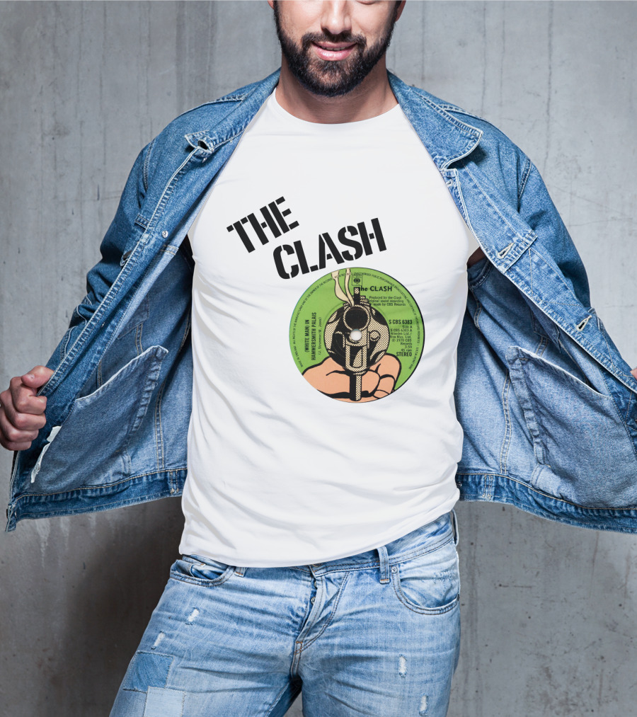 The Clash White Man In Hammersmith Palais Record Label T-Shirt
