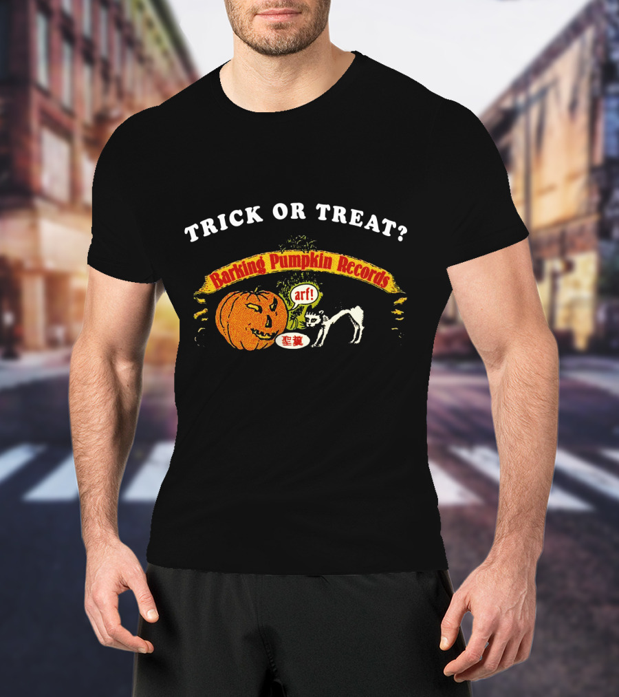 Trick Or Treat Barking Pumpkin Records Arf Cat Pumpkin T-Shirt