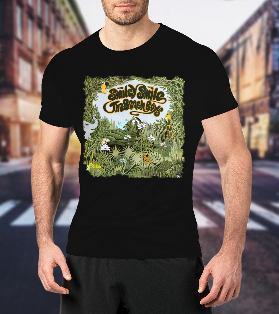 Smile Smile The Beach Boys Jungle Animals Jungle Scene T-Shirt