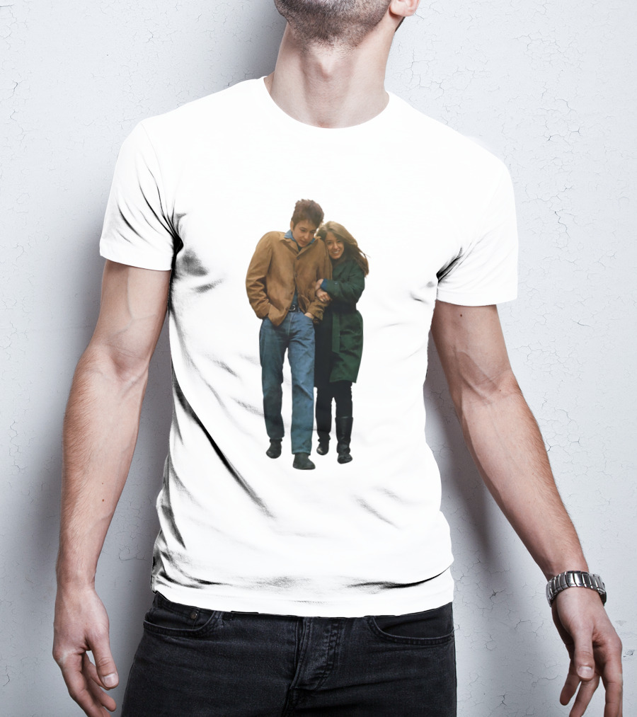 Bd Freewheelin' Couple Stroll 1960S Vintage Style T-Shirt