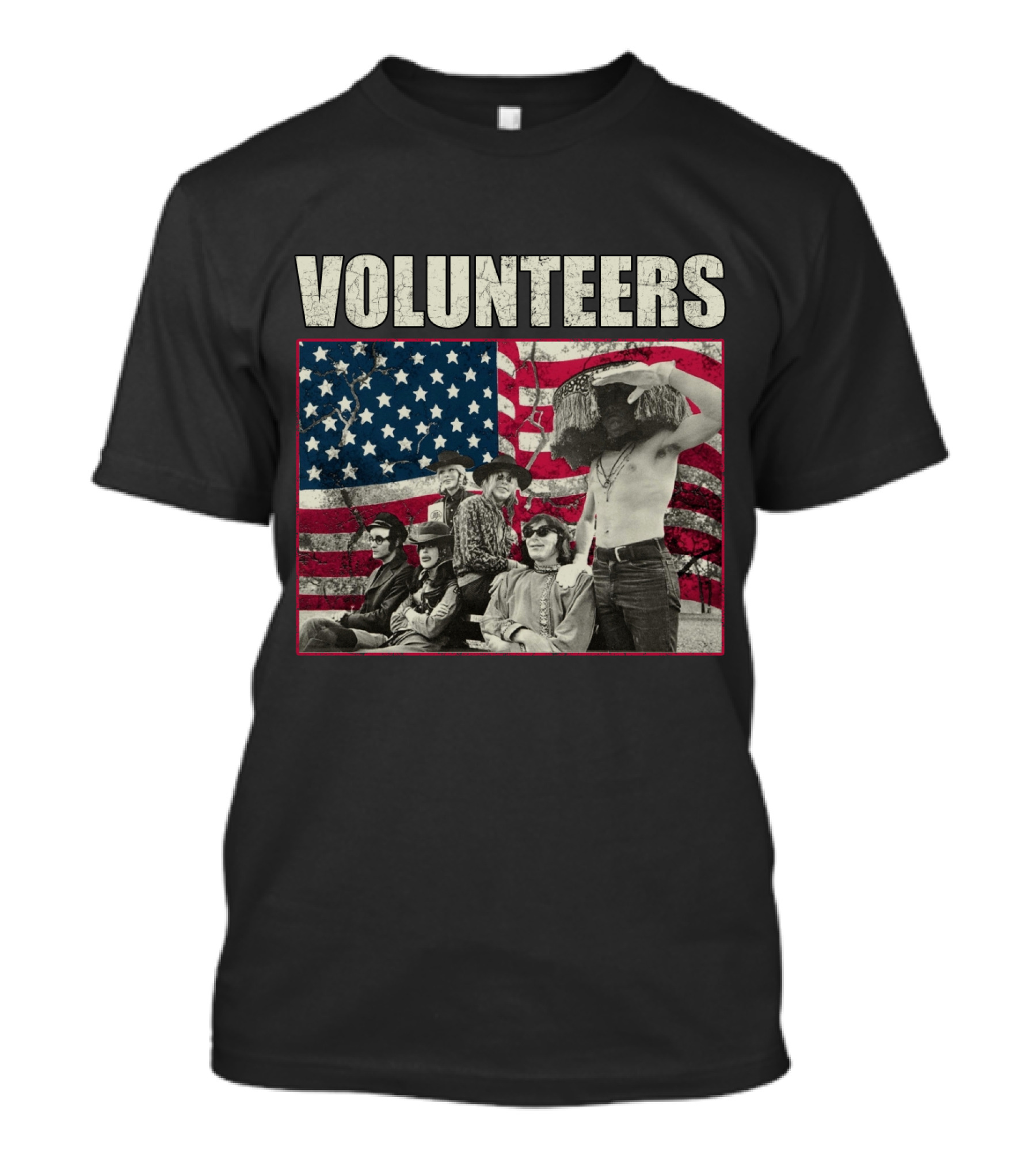 Volunteers Jefferson Airplane American Flag Band Photo T-Shirt