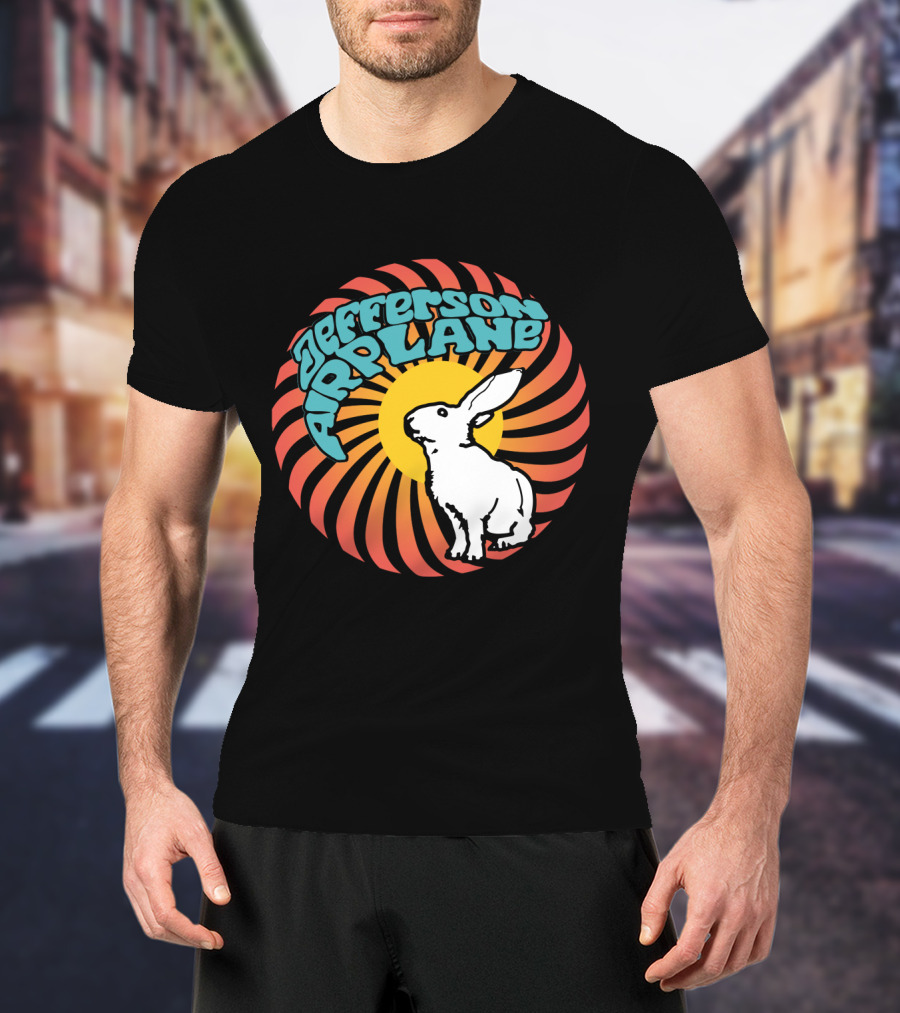 Jefferson Airplane Psychedelic Rabbit Swirl T-Shirt