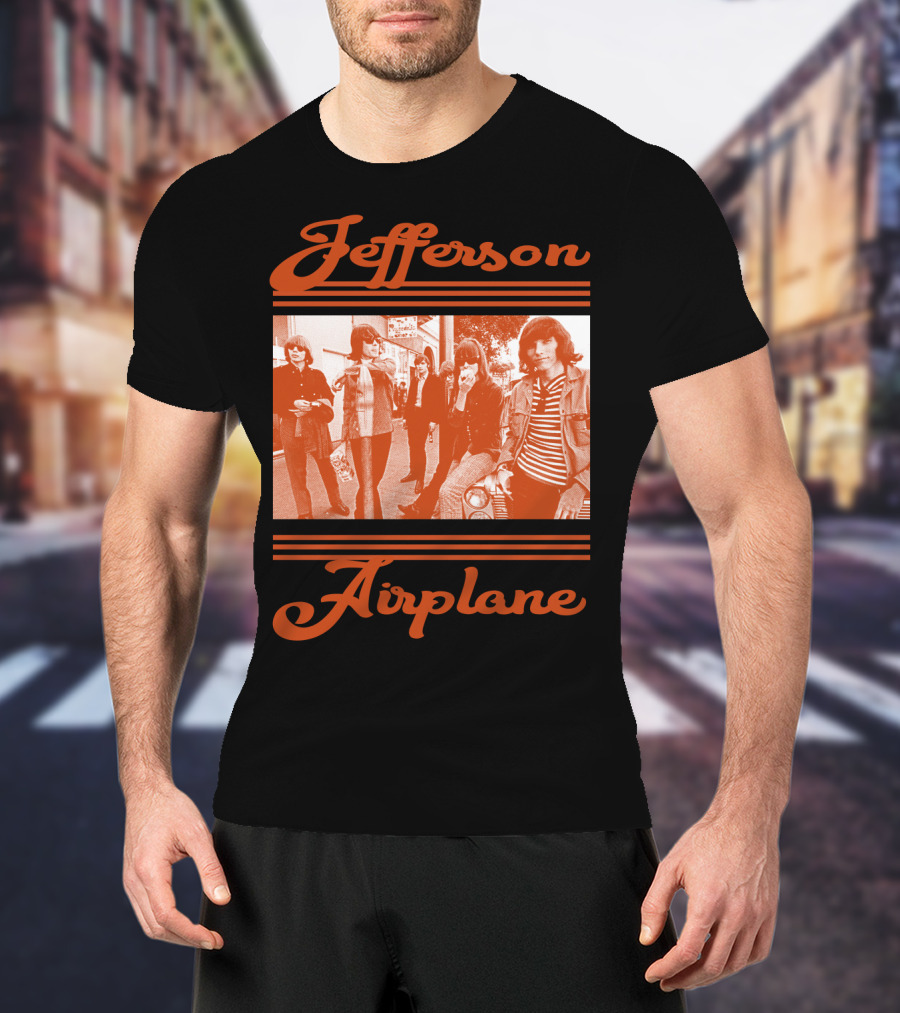 Jefferson Airplane Retro Band Photo T-Shirt