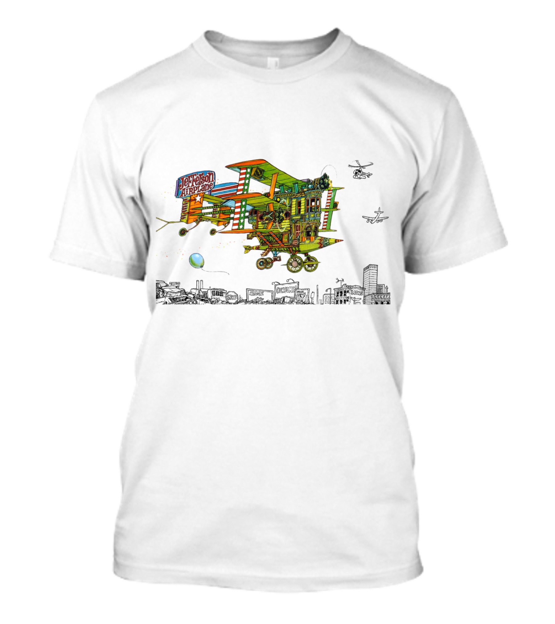 Jefferson Airplane Psychedelic Band Artwork T-Shirt