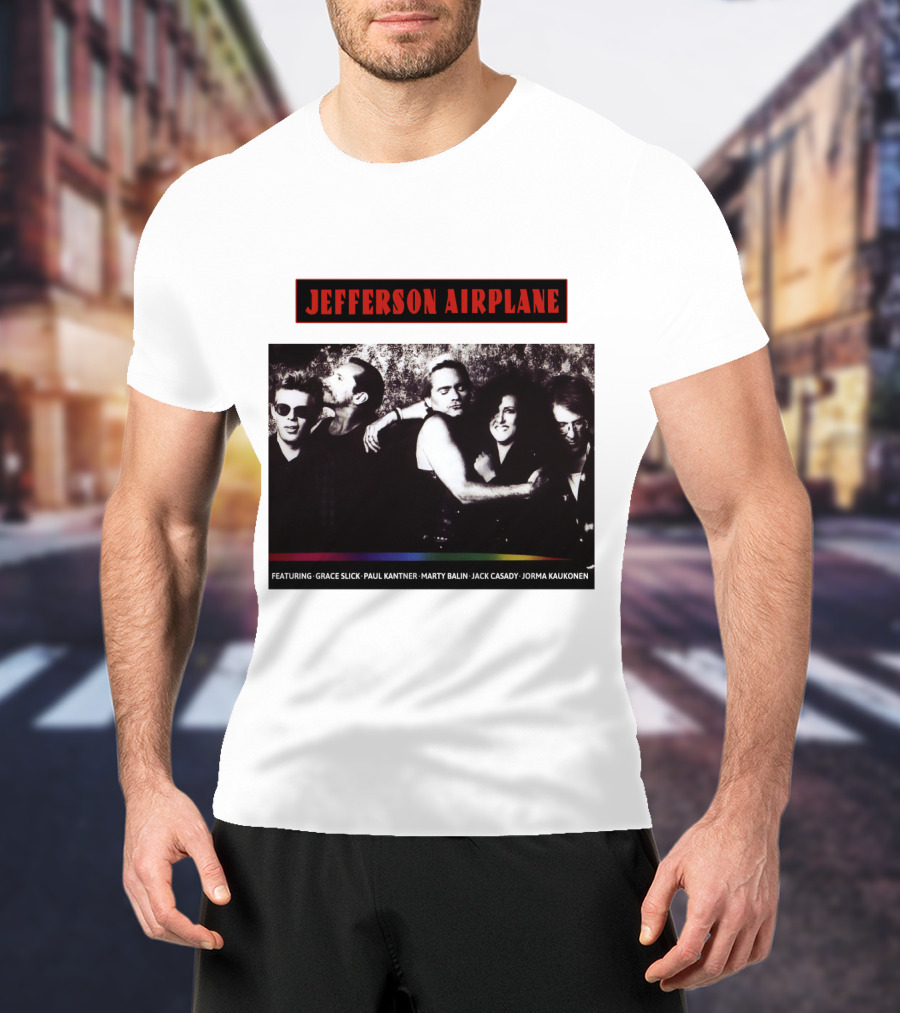 Jefferson Airplane Featuring Grace Slick Paul Kantner Marty Balin Jack Casady Jorma Kaukonen T-Shirt