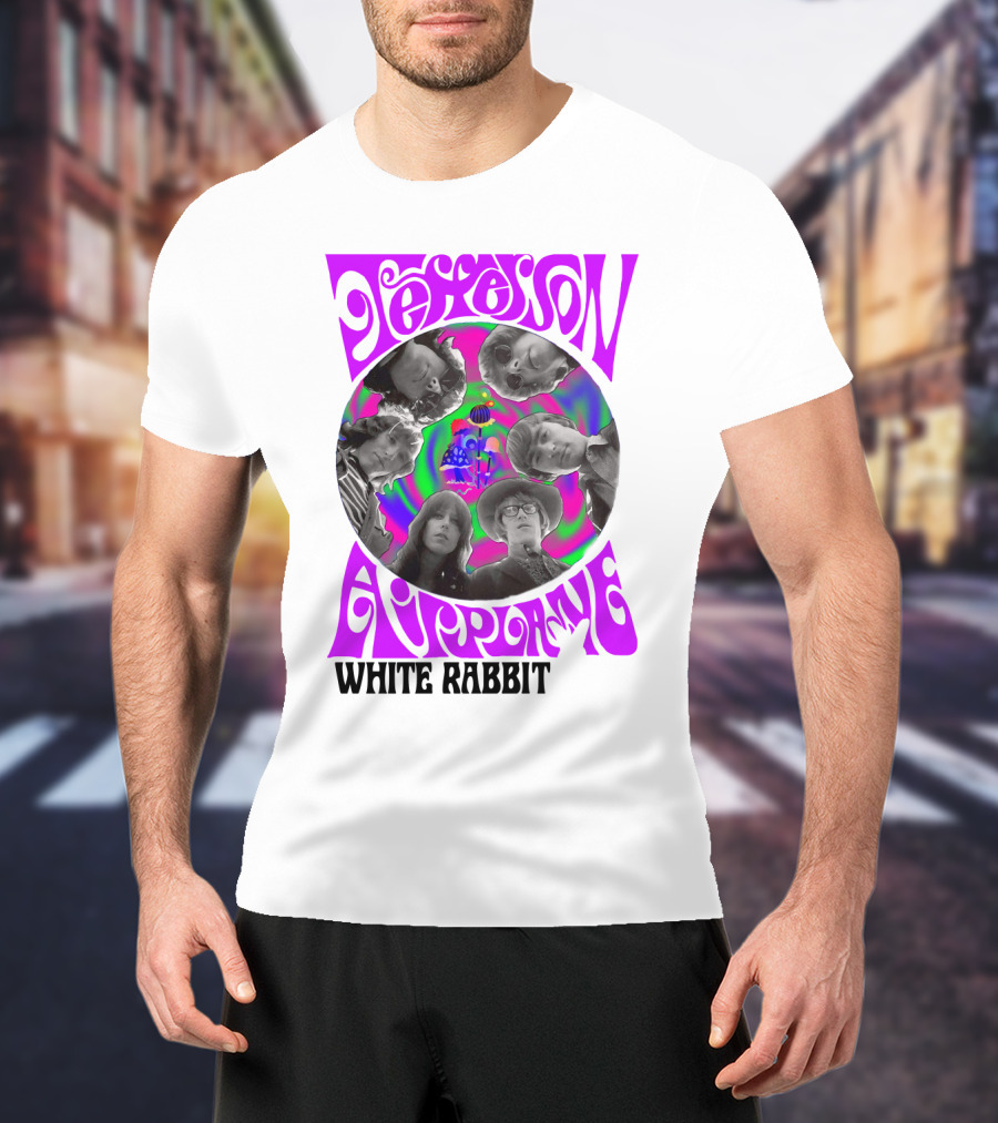 Jefferson Airplane White Rabbit Psychedelic Album Cover T-Shirt