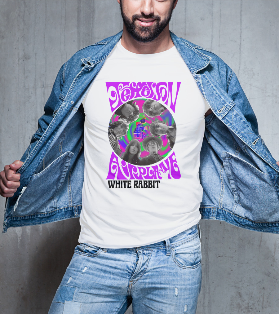 Jefferson Airplane White Rabbit Psychedelic Album Cover T-Shirt