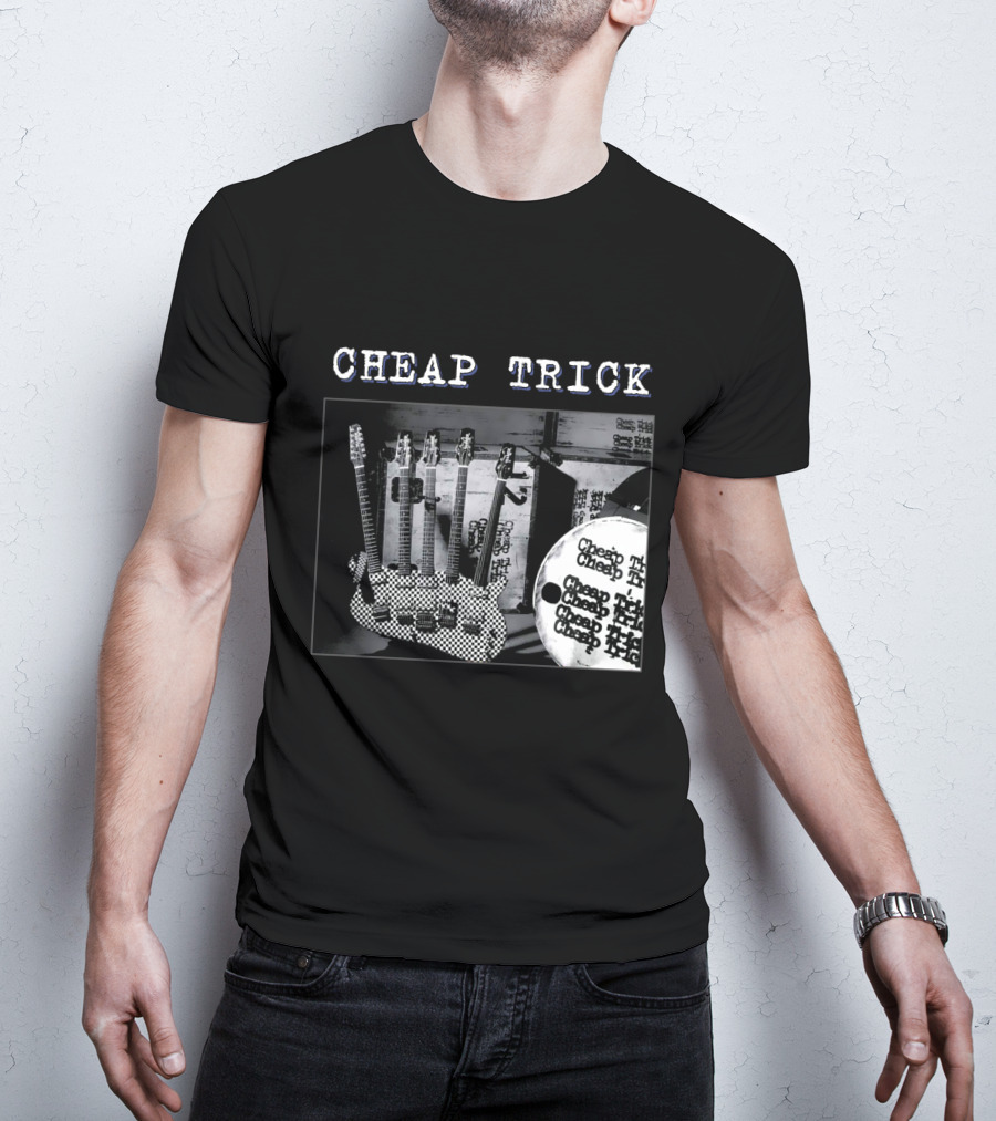 Cheap Trick Guitar And Drum Set T-Shirt