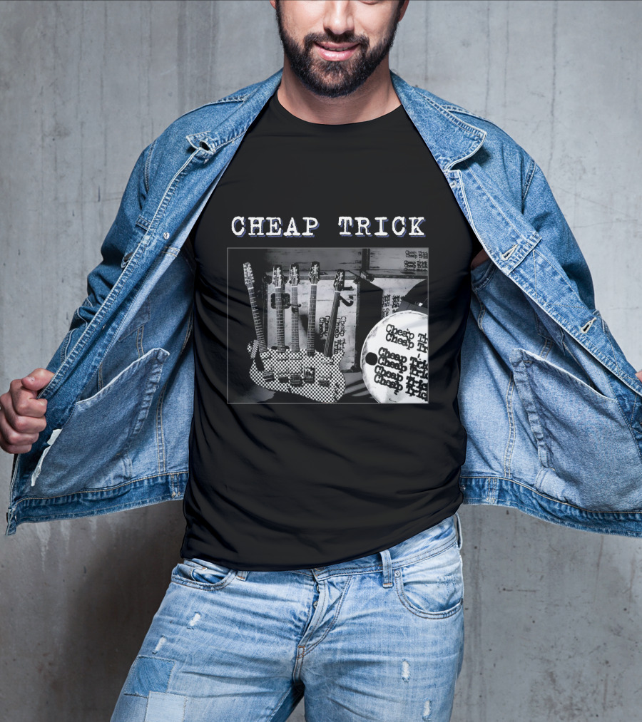 Cheap Trick Guitar And Drum Set T-Shirt