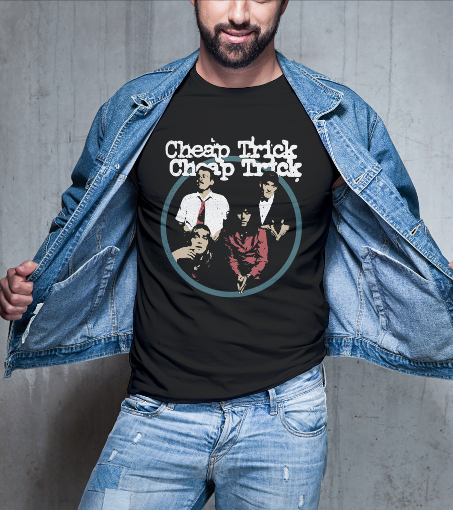 Cheap Trick Band Portrait Circle T-Shirt