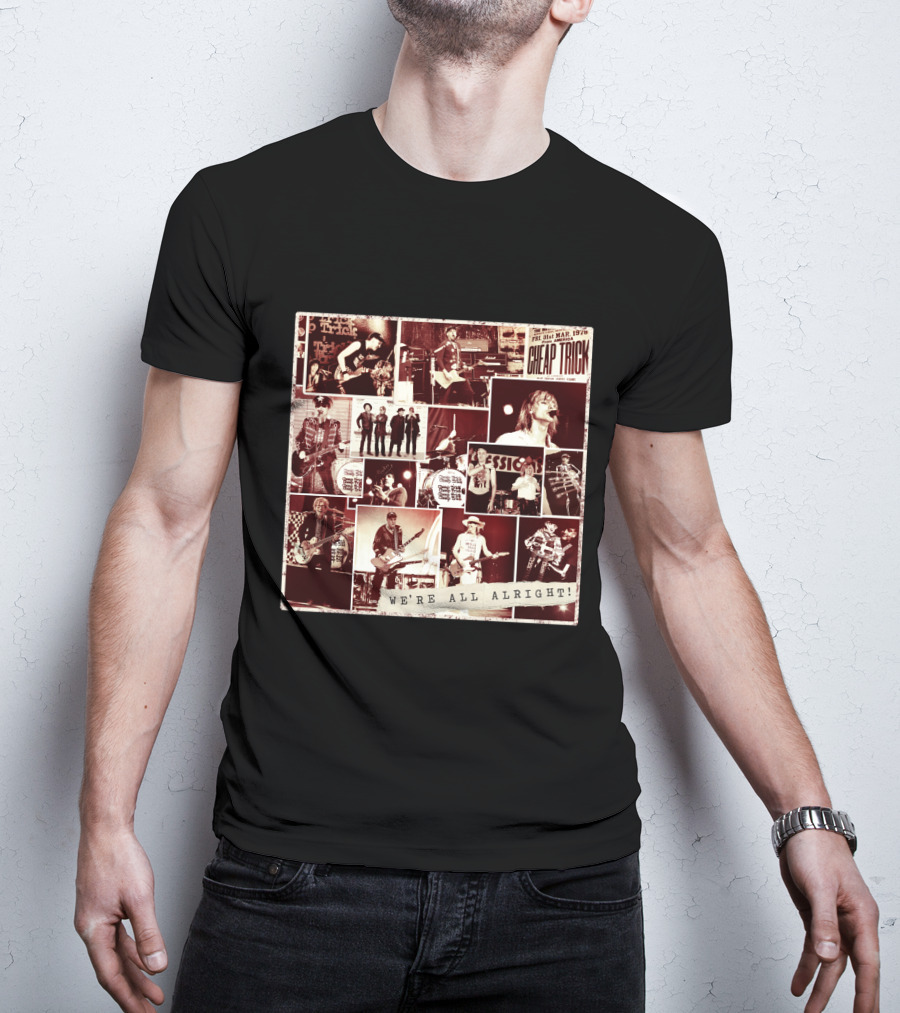 Cheap Trick We're All Alright! Collage Poster T-Shirt