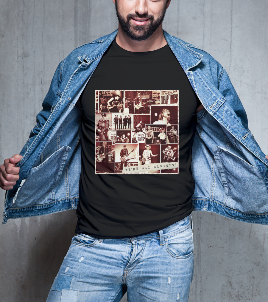 Cheap Trick We're All Alright! Collage Poster T-Shirt
