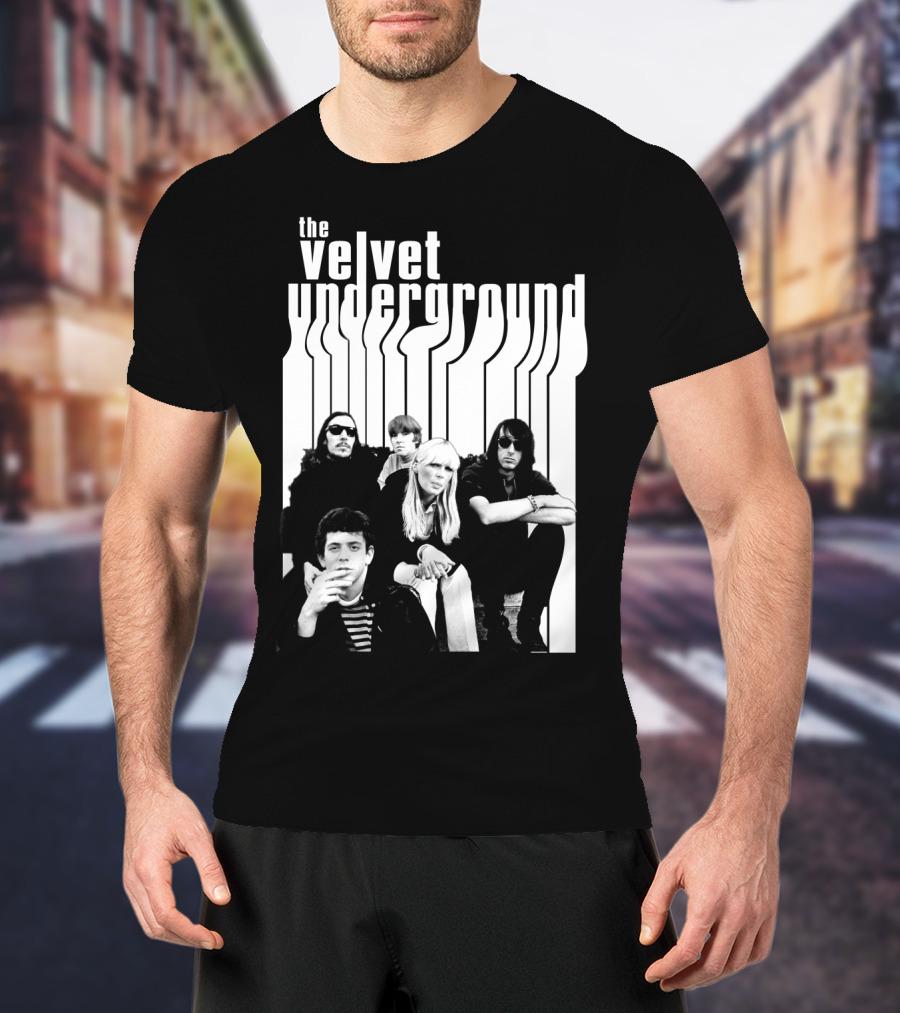 The Velvet Underground Band Members Black And White Photo T-Shirt