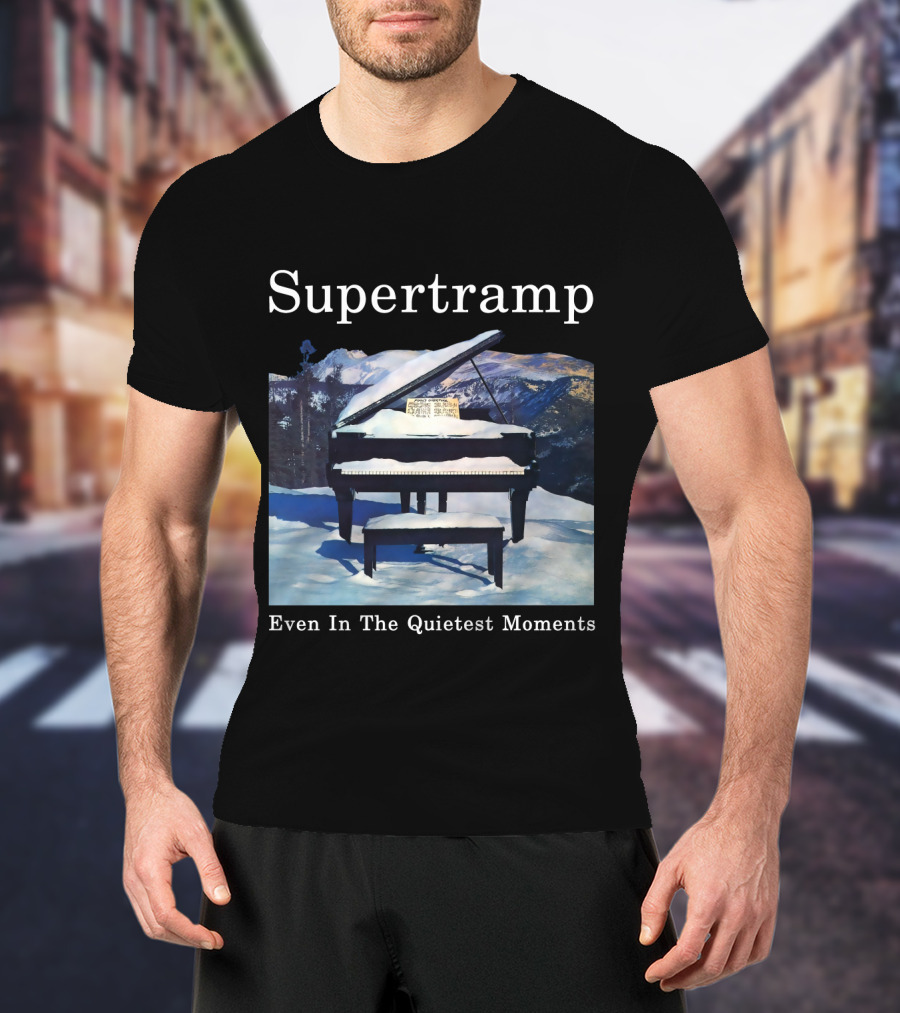Supertramp Even In The Quietest Moments Piano Mountain Scene T-Shirt