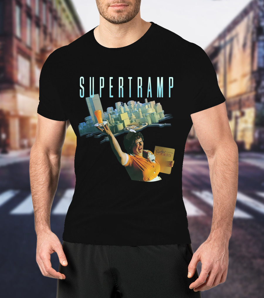Supertramp Breakfast In America Waitress Album Cover T-Shirt