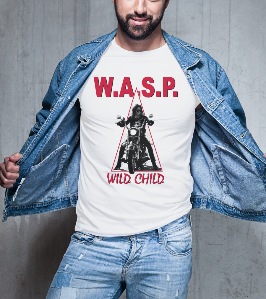 W.a.s.p. Wild Child Motorcycle Rider T-Shirt