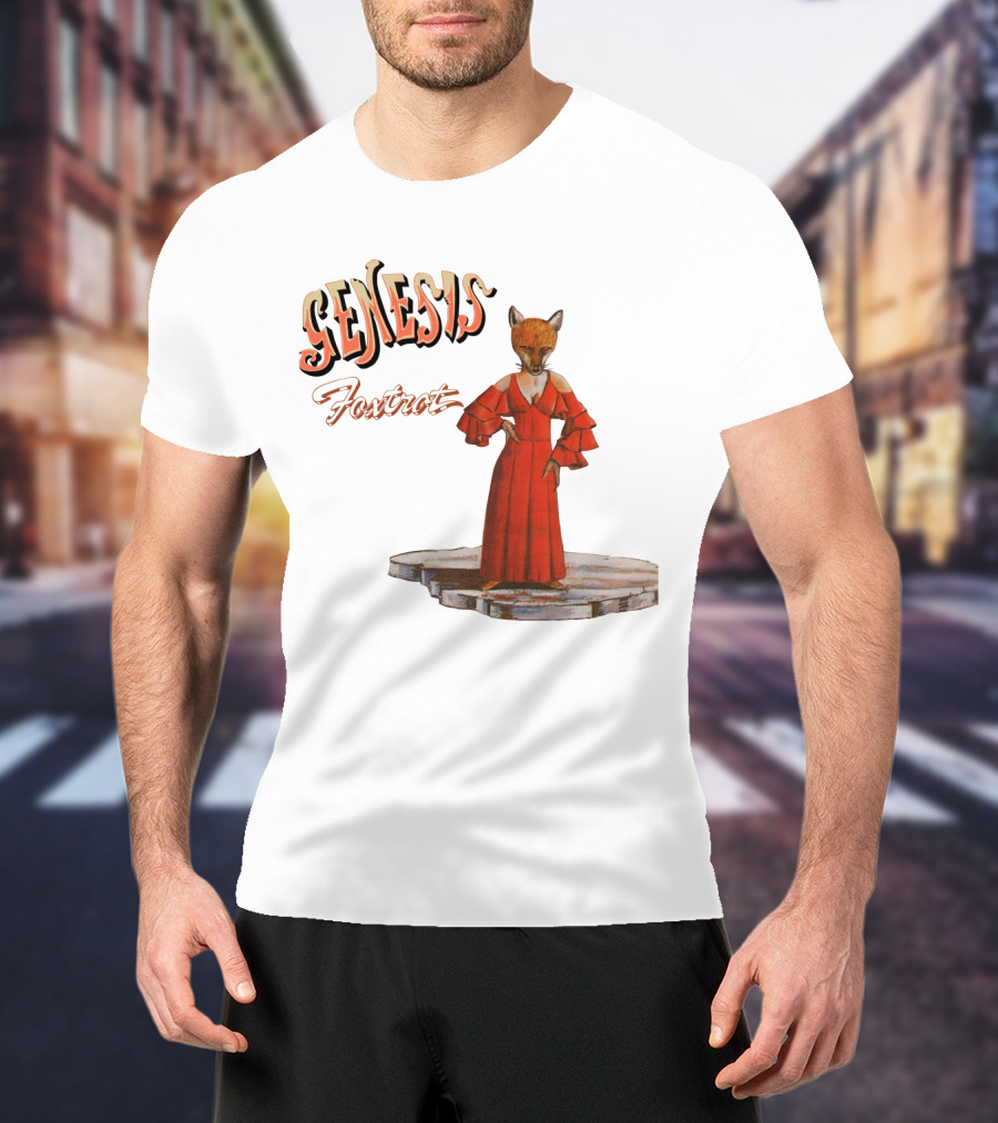 Genesis Foxtrot Fox In Red Dress On Stage T-Shirt