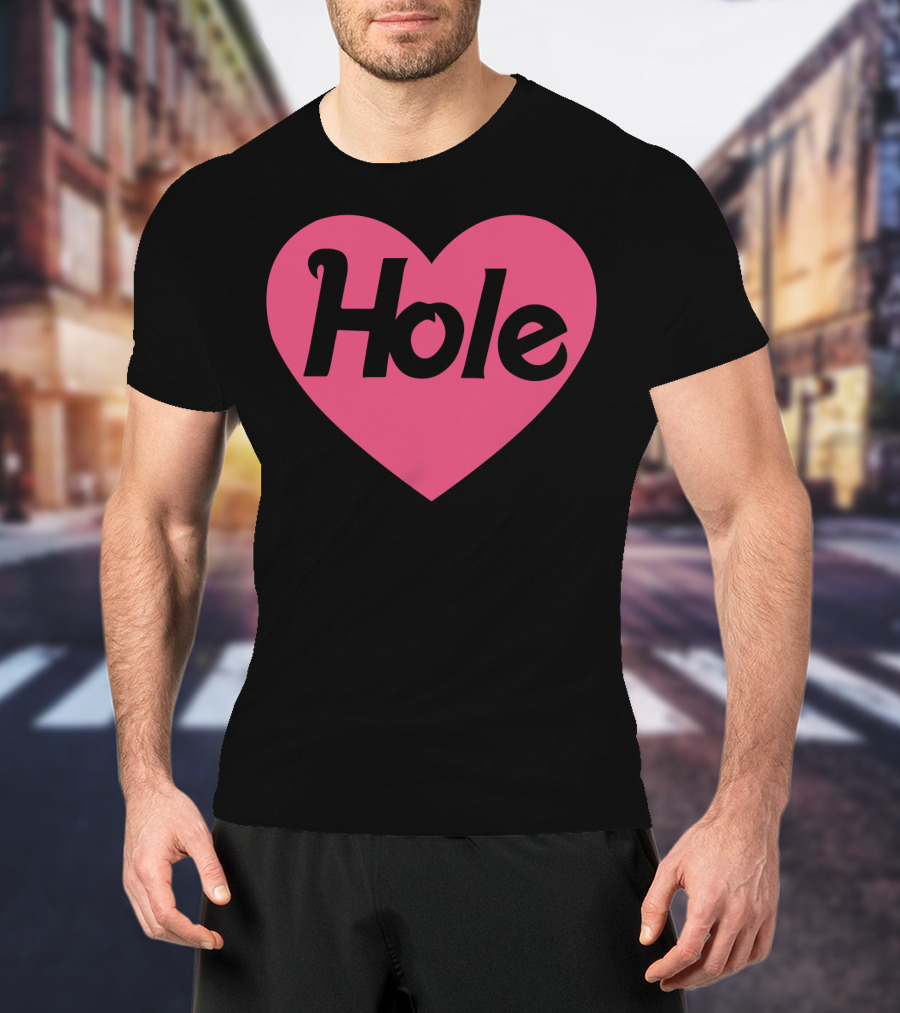 Hole Heart Logo Pink T-Shirt