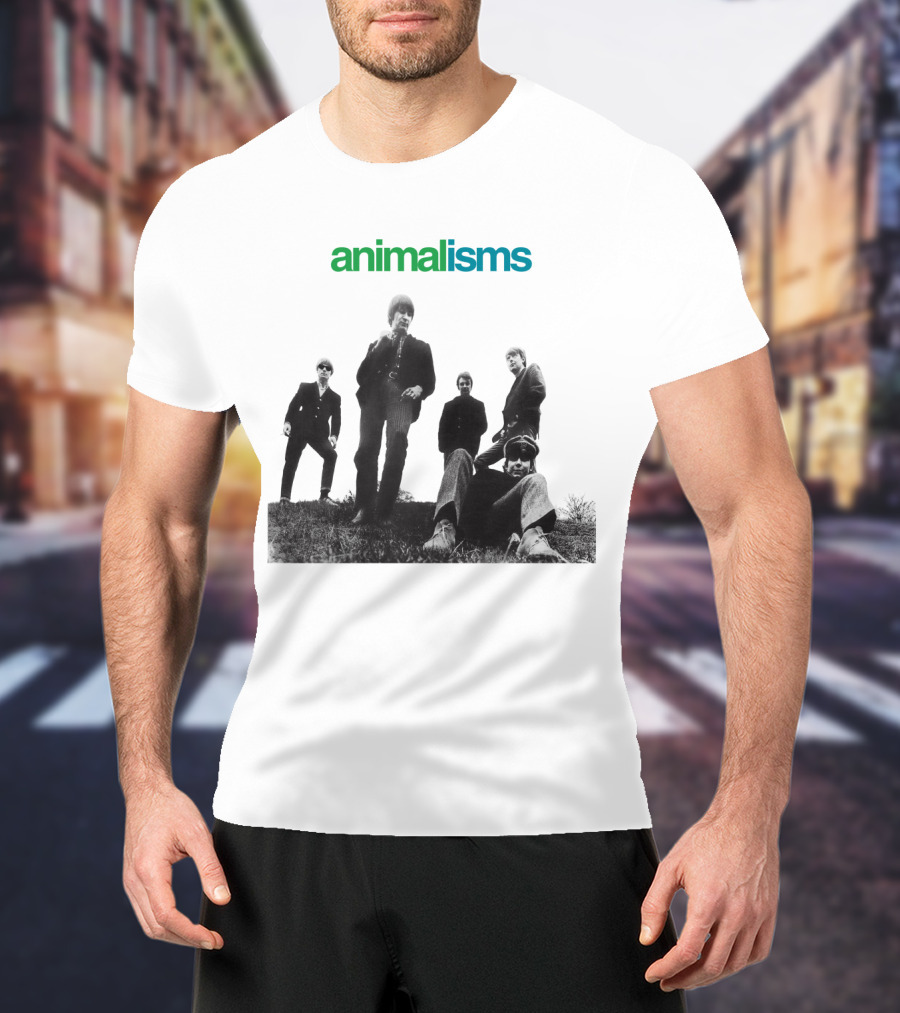 Animalisms Album 1966 Black And White Band Members T-Shirt