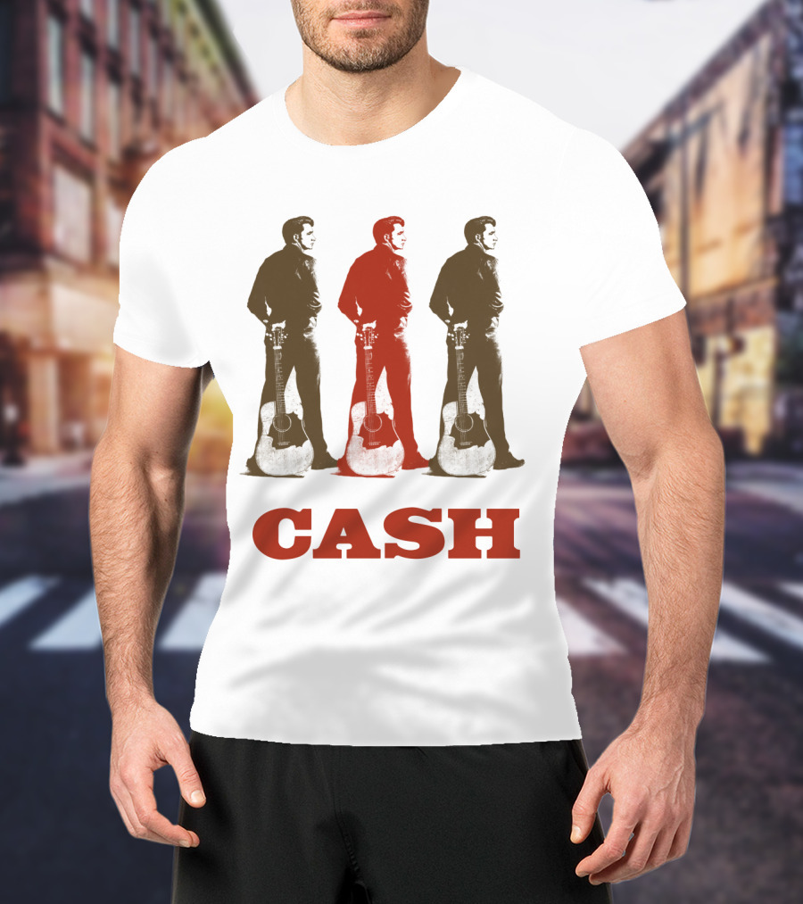 Cash Triptych Guitar Stance T-Shirt