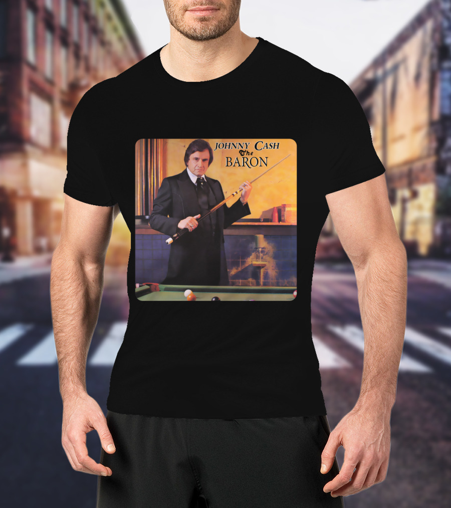 Johnny Cash The Baron Billiards Album Cover T-Shirt