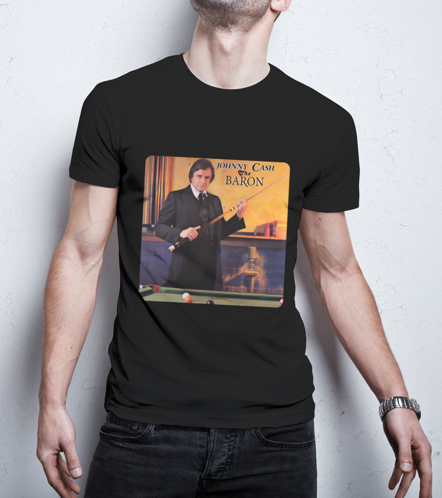 Johnny Cash The Baron Billiards Album Cover T-Shirt