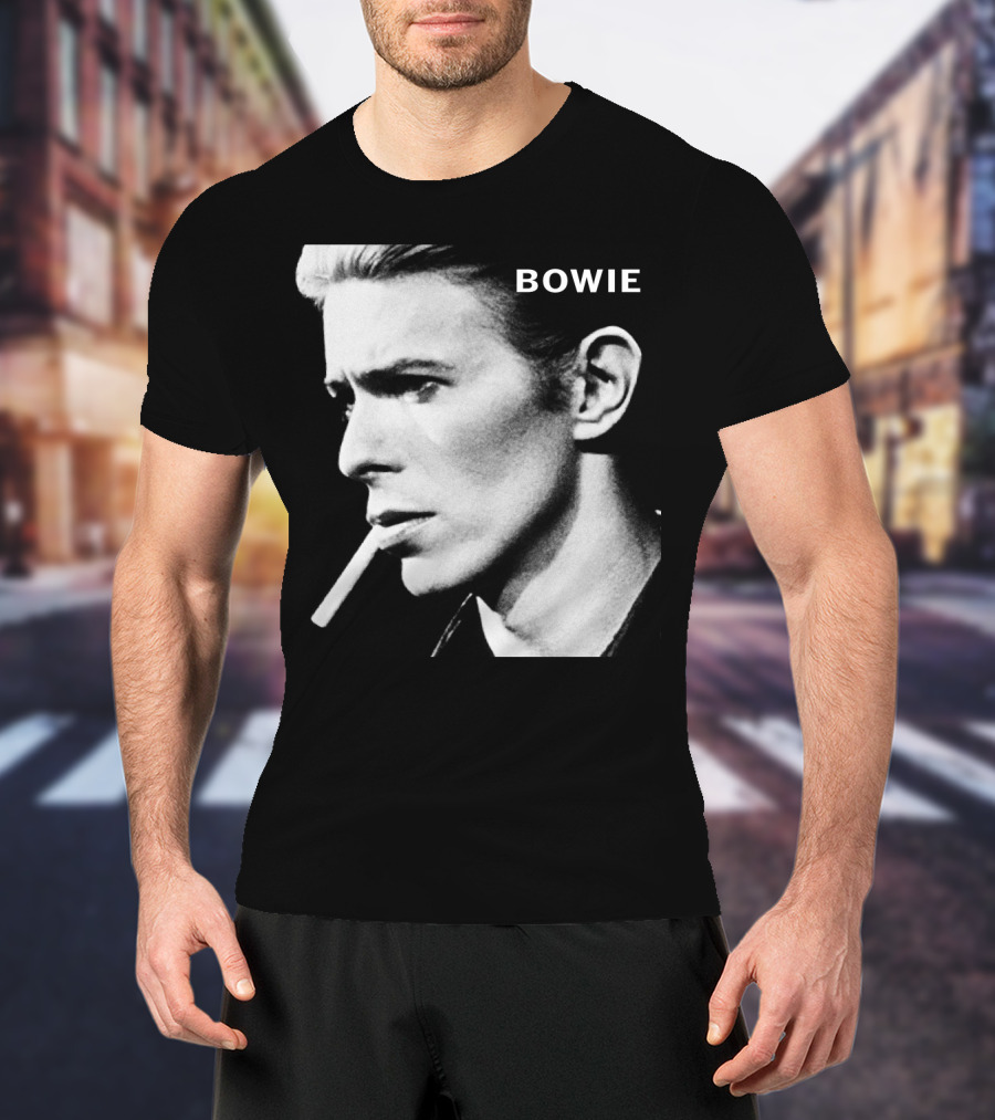 Bowie Smoking Black And White T-Shirt
