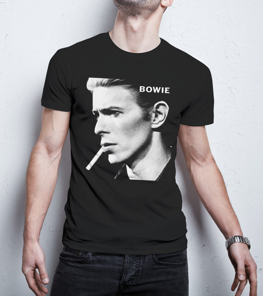 Bowie Smoking Black And White T-Shirt
