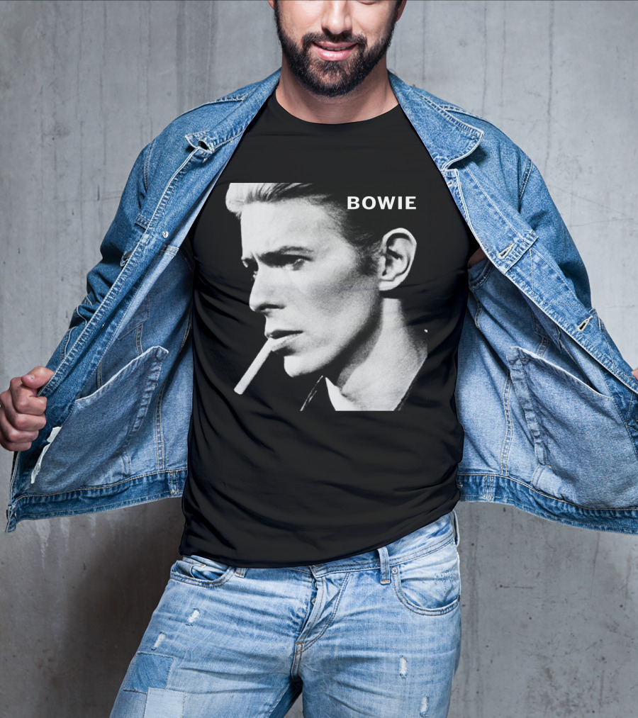 Bowie Smoking Black And White T-Shirt