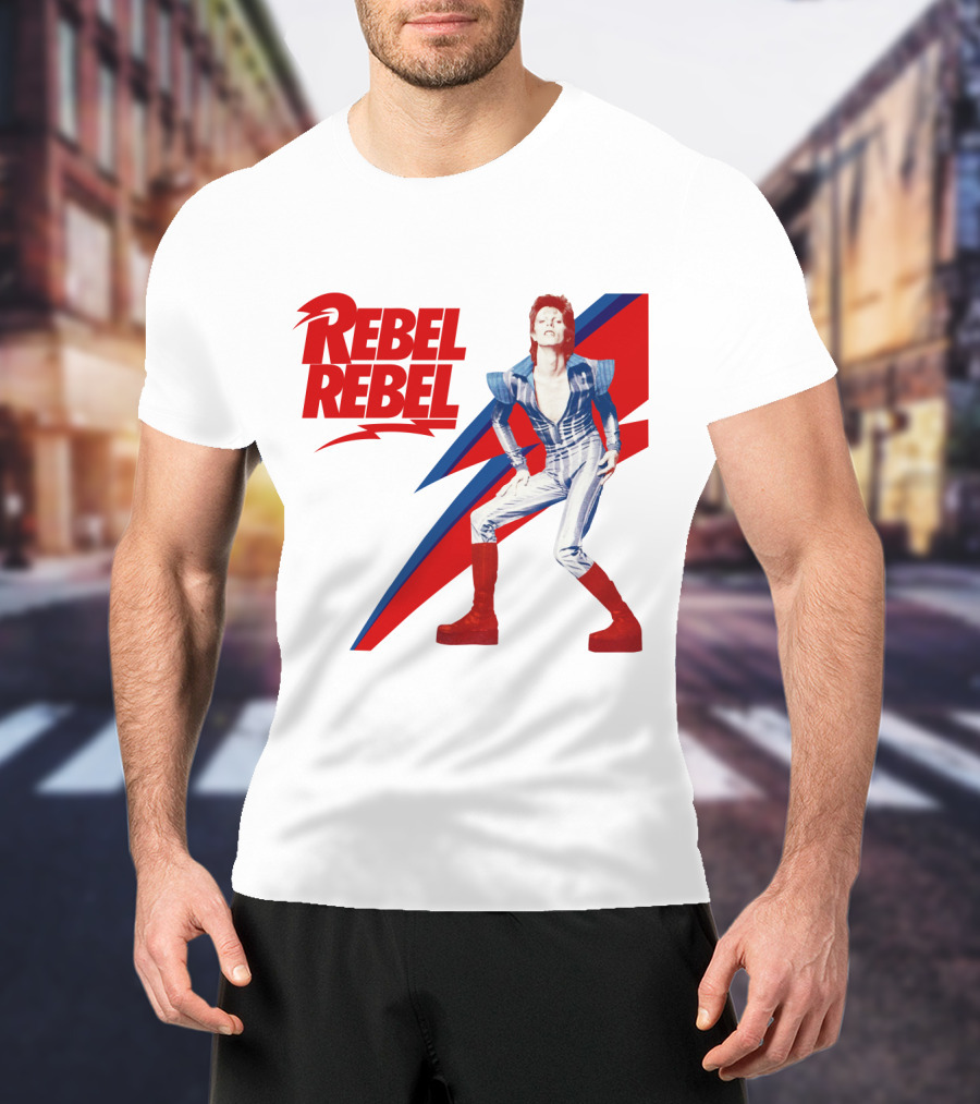 Rebel Rebel Iconic Lightning Bold Style T-Shirt