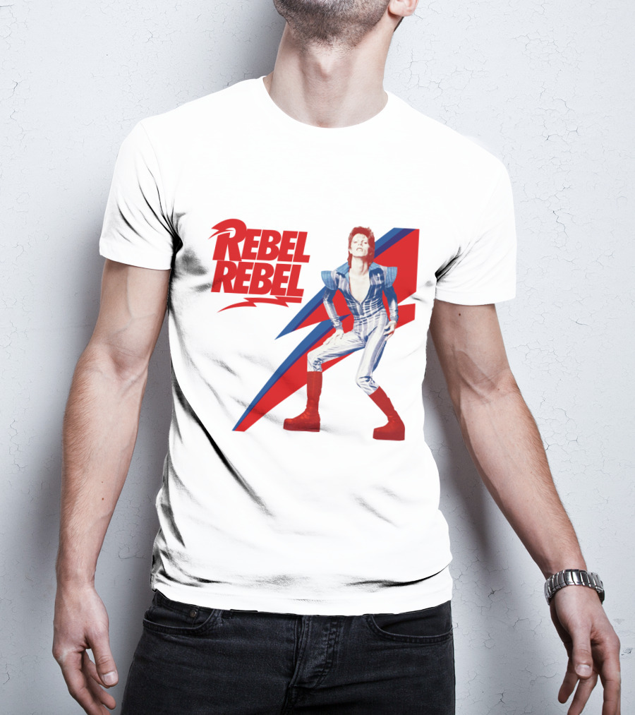Rebel Rebel Iconic Lightning Bold Style T-Shirt