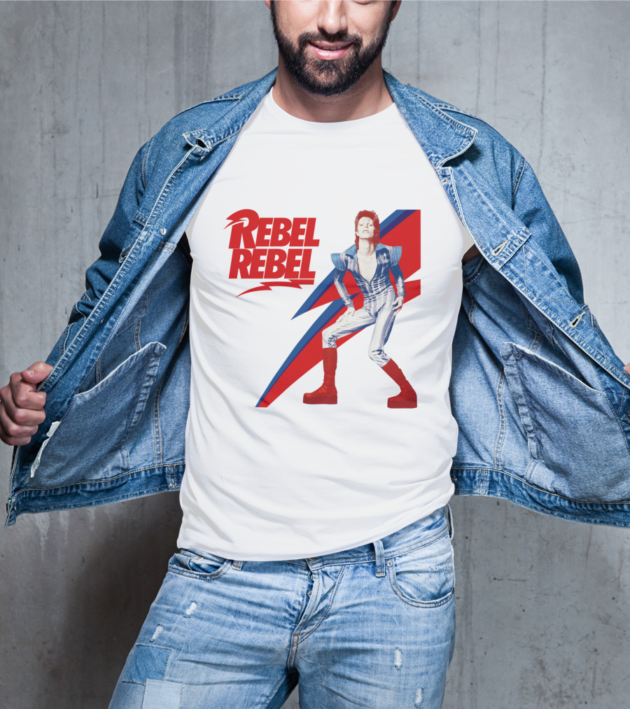 Rebel Rebel Iconic Lightning Bold Style T-Shirt