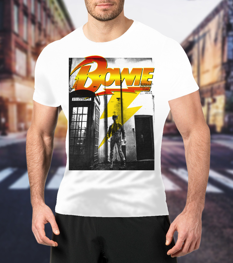 Bowie Norman Couture Furs Telephone Box Lightning Bolt T-Shirt