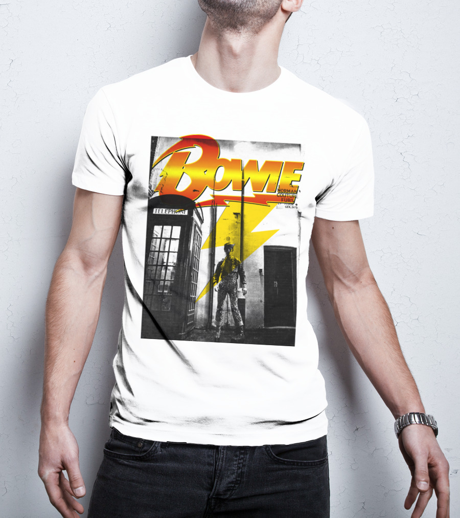 Bowie Norman Couture Furs Telephone Box Lightning Bolt T-Shirt