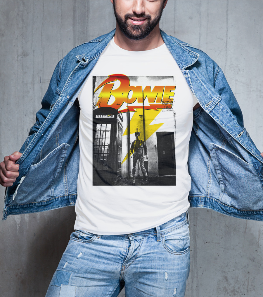 Bowie Norman Couture Furs Telephone Box Lightning Bolt T-Shirt