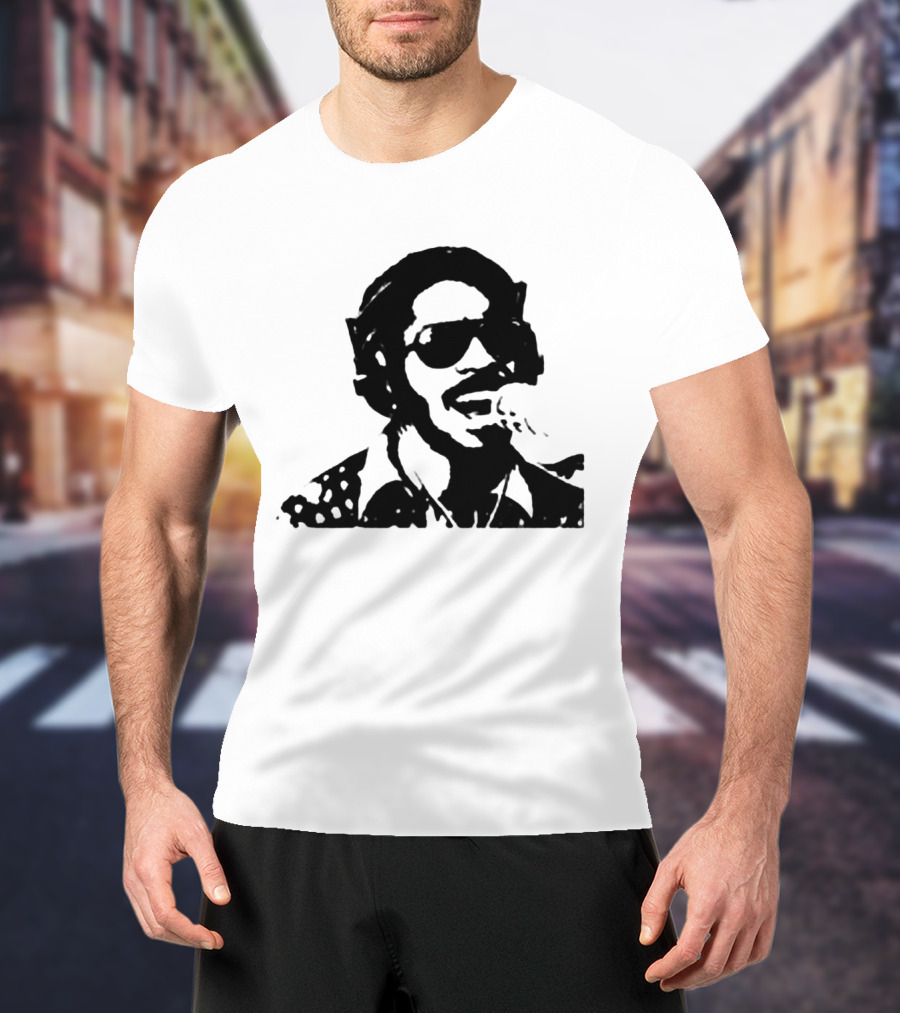 Stevie Wonder Iconic Microphone Performance Sw T-Shirt