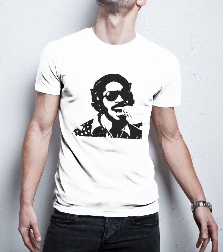 Stevie Wonder Iconic Microphone Performance Sw T-Shirt