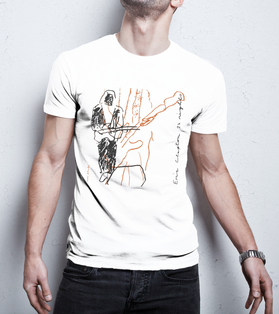 Eric Clapton 24 Nights Line Sketch T-Shirt