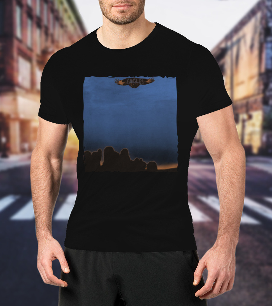 Eagles Band Logo With Sunset Silhouette T-Shirt