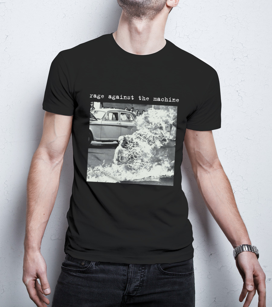 Rage Against The Machine Self-Immolation Protest Scene T-Shirt