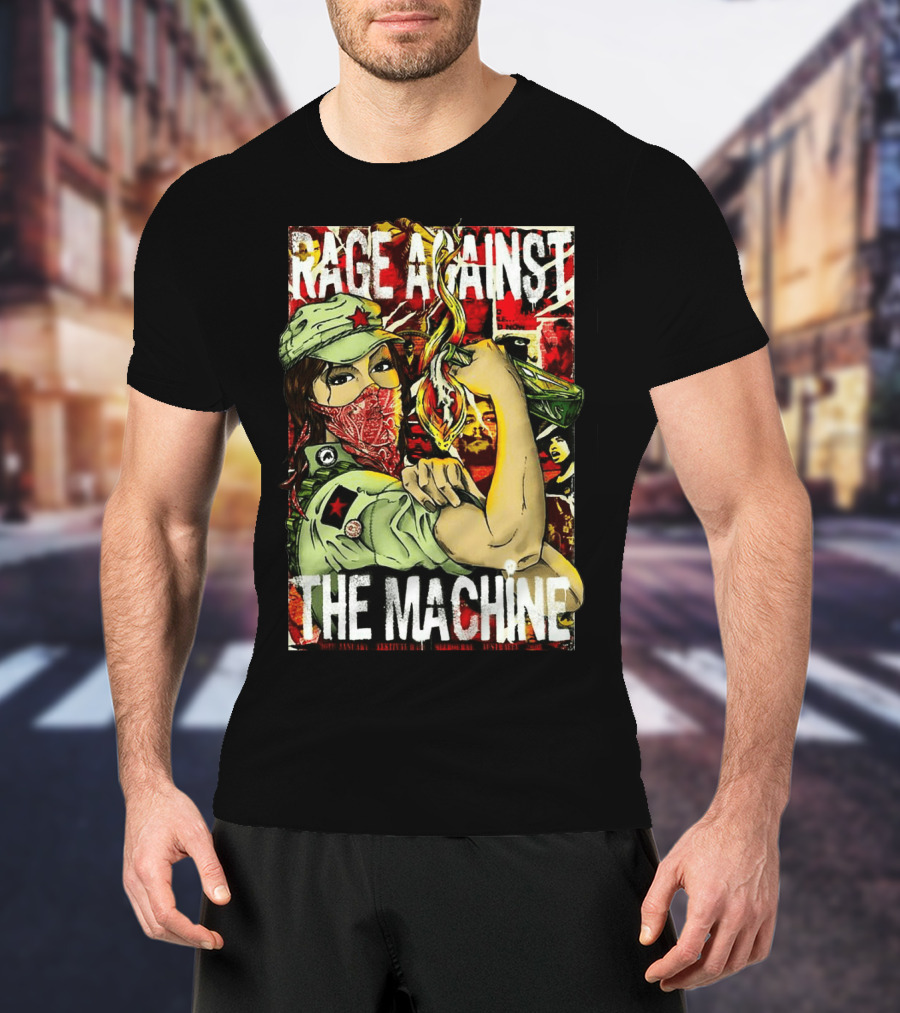 Rage Against The Machine Revolutionary Poster Style Artwork T-Shirt