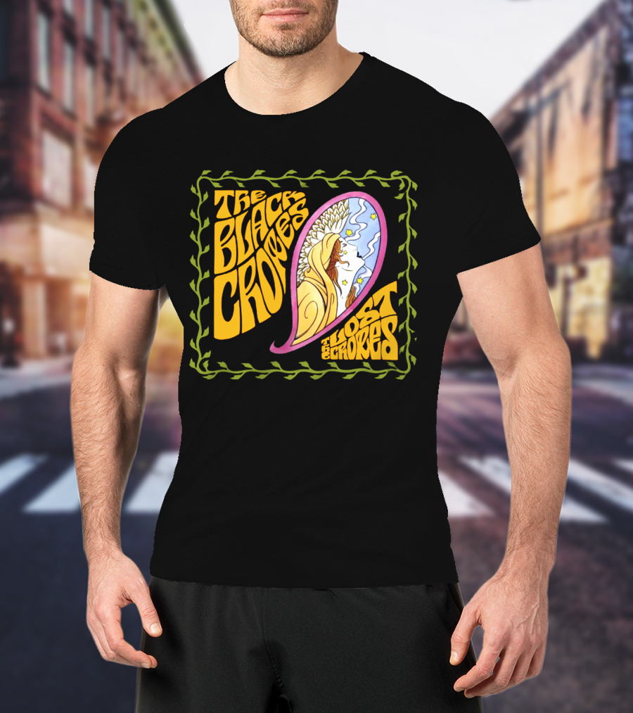 The Black Crowes Lost Crowes Psychedelic Angel Art T-Shirt