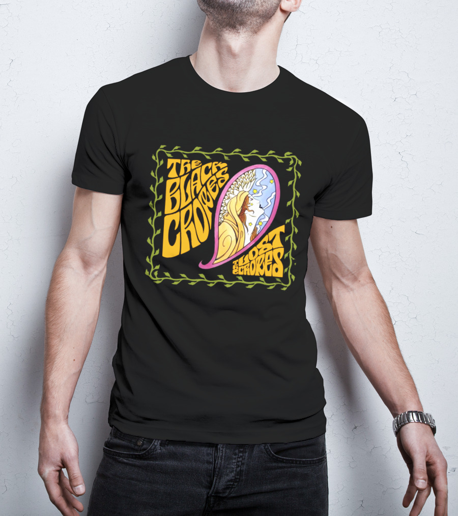 The Black Crowes Lost Crowes Psychedelic Angel Art T-Shirt