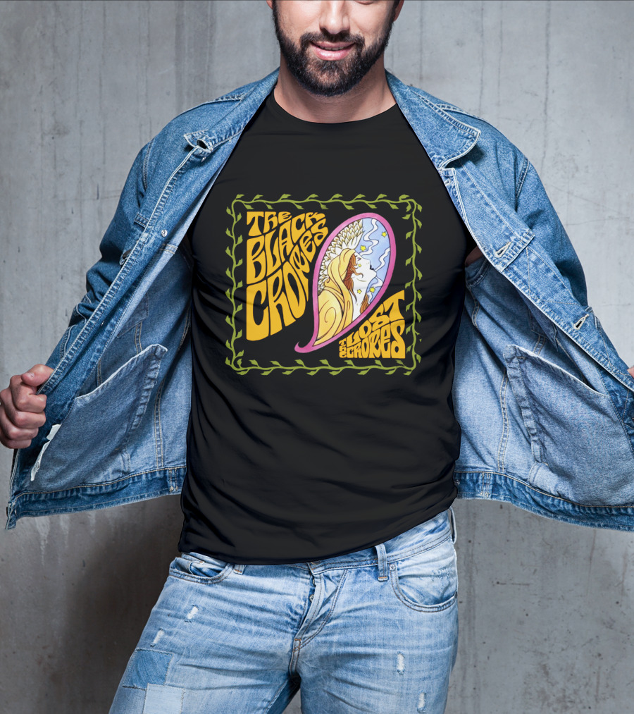 The Black Crowes Lost Crowes Psychedelic Angel Art T-Shirt