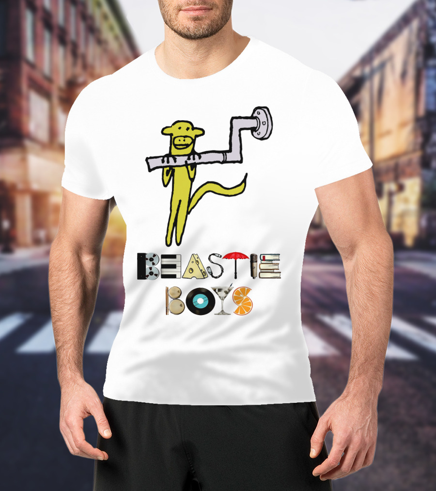 Beastie Boys Monkey And Pipe With Iconic Letters T-Shirt