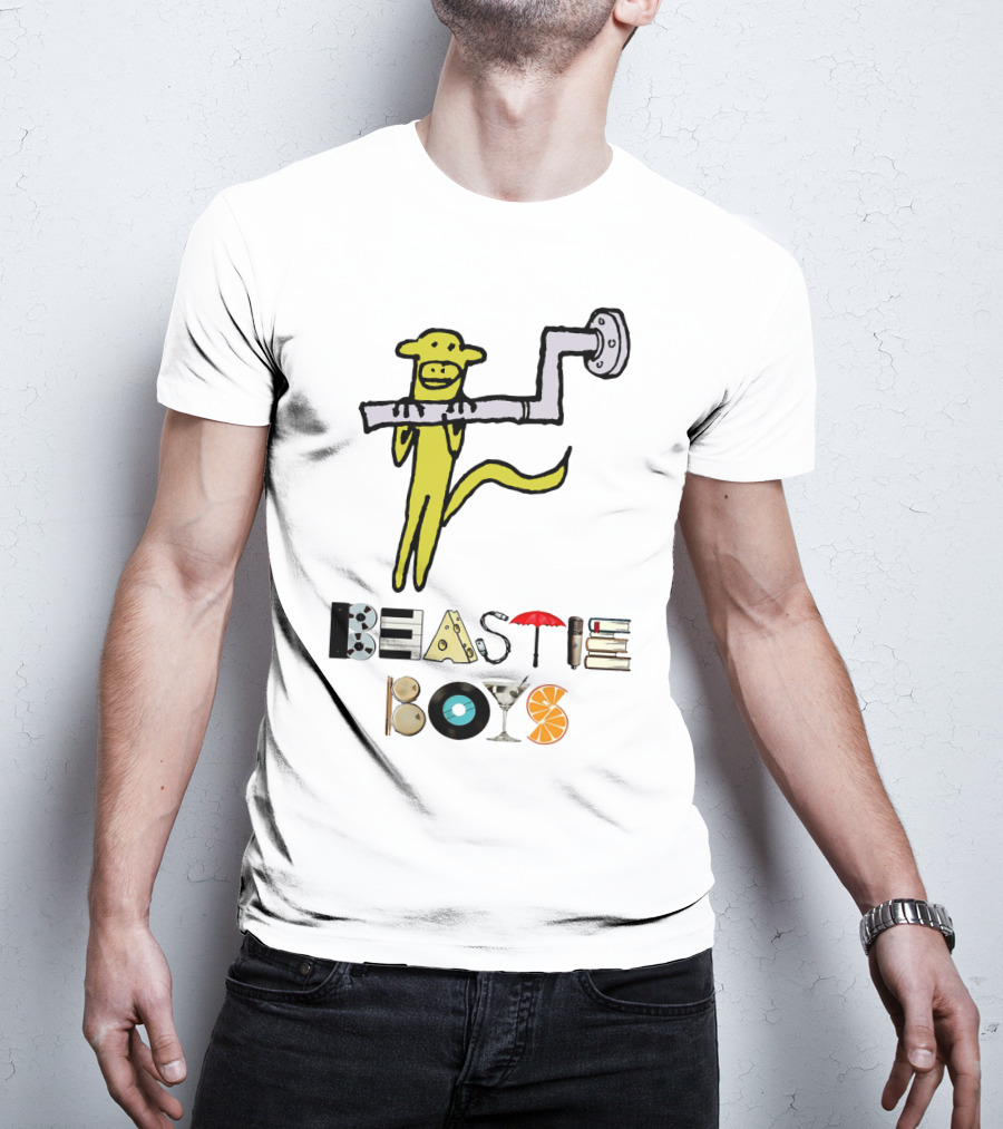 Beastie Boys Monkey And Pipe With Iconic Letters T-Shirt