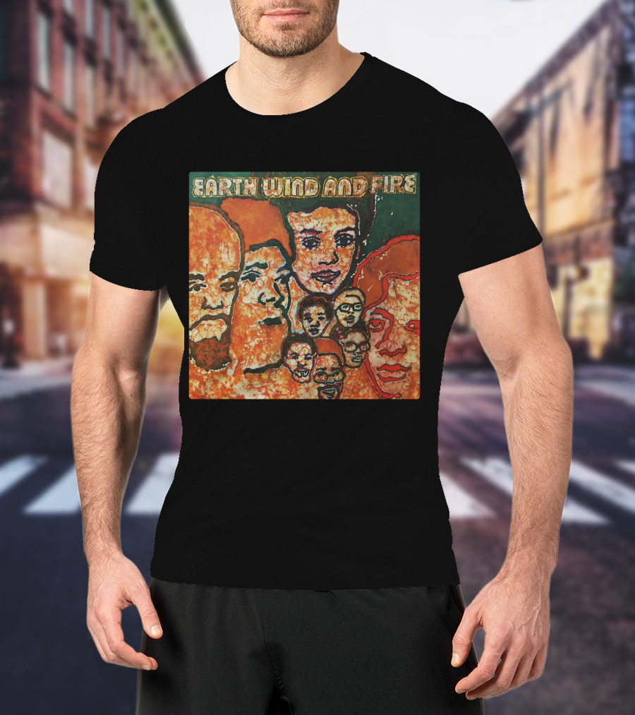 Earth Wind And Fire Album Cover Art Faces T-Shirt